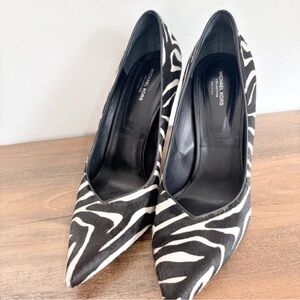 Michael Kors Collection Black and White Zebra Heels